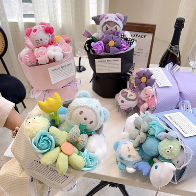 良い価格 バレンタインデー ギフト クリエイティブ プルーシュ 人形 花束 完成品 人形 ミュゼ 花束 母の日 国際女性デー オンライン