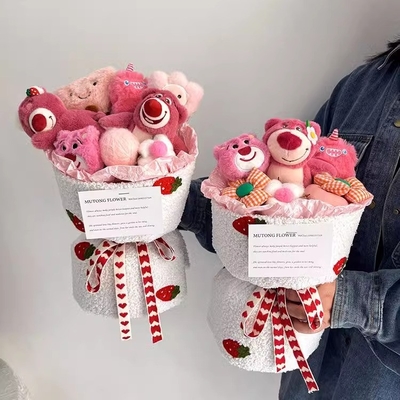 良い価格 漫画 ストロベリーベア人形 花束 ストロベリーベア人形 花束 ガールフレンドのための花束 キッシ祭りの花束 卒業告白のためのバレンタインデー オンライン