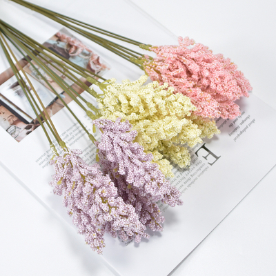 良い価格 ミニマリスト 偽りの小麦花束 現実的な偽りの花 5x30cm プラスチック オンライン