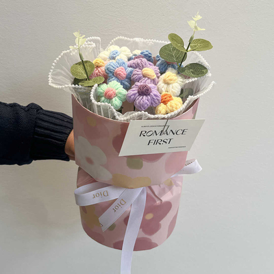 良い価格 誕生日プレゼント 手作り 編み物 毛糸花束 花束 女の子や親友のための贈り物 卒業 完成品 創作 バレンタインデー 教師のための オンライン