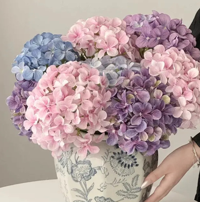 良い価格 家庭装飾 人工花 ホルテンジア レストラン装飾 花の飾り 結婚式 大型ホルテンジア オンライン
