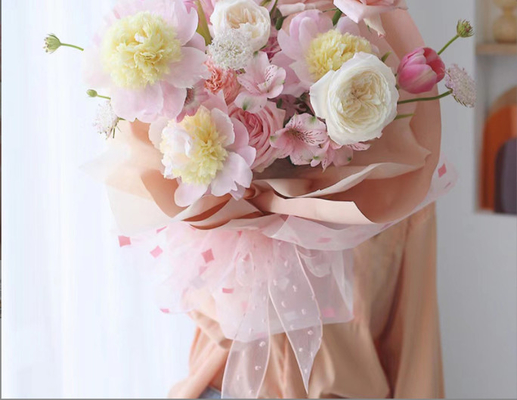 良い価格 花の影のガゼベルト,バブル綿花飾り素材,花束のネクタイ,プレゼントパッケージ,リボンポルカドットリボン,花屋用 オンライン