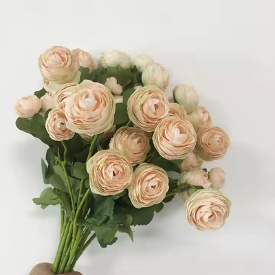 良い価格 松散した人工のピオニー 桃 ランヌクルス シルク・ピオニー 花束 オンライン
