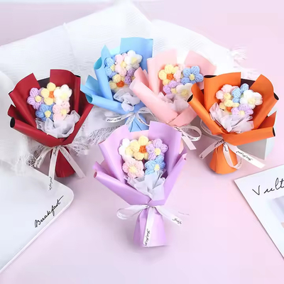 良い価格 完成品 母のバレンタインデー ハッキング花束 創作 人工花束 編み花用花束 オンライン