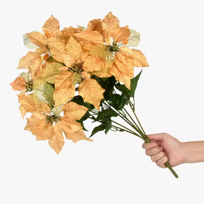 良い価格 現実的なシミュレーション プラスチック製のシルク布 花束 ホームテーブル クリスマスシーン 装飾 テーブル用 デスクトップオーナメント オンライン