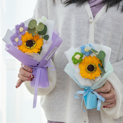 良い価格 手作り 紫陽花の花束 完成品 花束 祭りのプレゼント オンライン