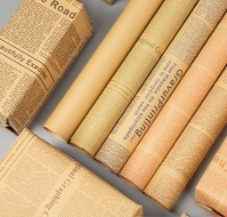 良い価格 ヴィンテージ 英語 新聞 クラフト 紙 花 包装 紙 オンライン