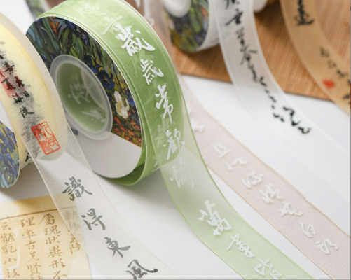 良い価格 1984年 カリグラフィーリボン 中国様式 花束リボン 古代様式 梱包 花屋 リボン 弓 詩 単語 花のリボン オンライン