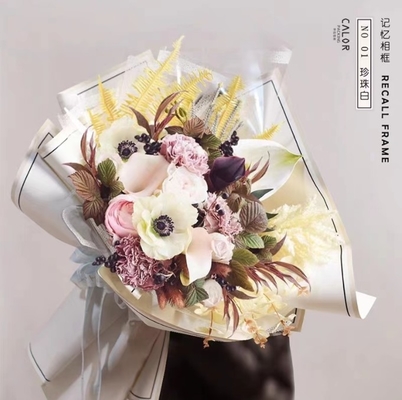 良い価格 新鮮な花の包装紙素材 メモリー写真フレーム 花の包装紙 固い色の縁 ユーラシア紙 韓国風花束の包装 オンライン