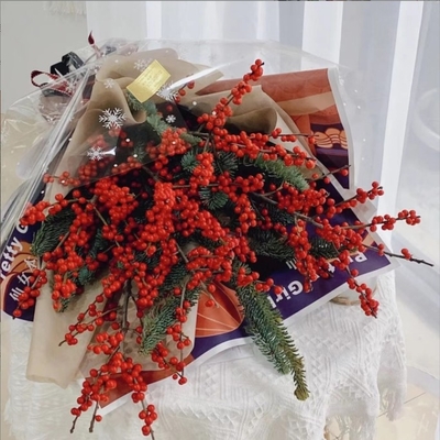 良い価格 防水透明の雪花セルロファンの花の包装紙 クリスマスプレゼント クリスマスイブのリンゴの花束の包装材料 オンライン