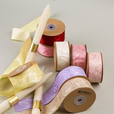 良い価格 歯の縁にポリエステル刺身のパターンが付いている 双層の renda DIY 弓髪アクセサリー 花屋 花の包装 トップハット オンライン
