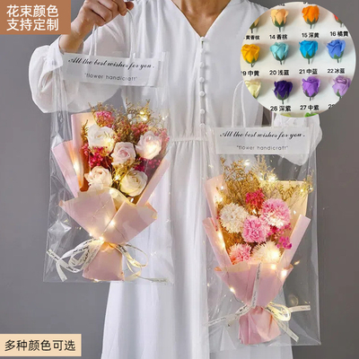 良い価格 バレンタインデー ギフト クリエイティブ ハンドヘルド 石けん ローズ バンド 紫陽花 完成品 女性の日 クリエイティブ ギフト 商品の卸売 オンライン