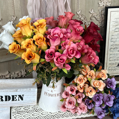 良い価格 結婚式のための高級な雰囲気,リビングの飾り付け花の配置,プラスチックバラ オンライン