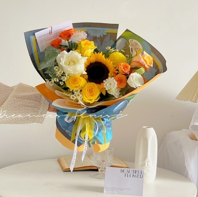 良い価格 ヴィクトリアのオリジナル印刷紙,二重包装の花紙,新鮮な花束のパッケージ,フェスティバル花束 DIYの花材 オンライン