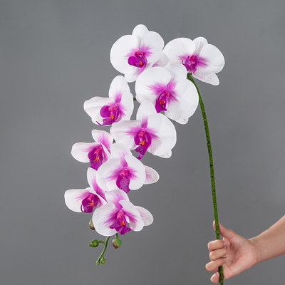 良い価格 高級でリアルな花のシミュレーション 人工蝶のオーキディアの花飾り 偽りの花飾り 花束 結婚式の花 オーキディアポット オンライン