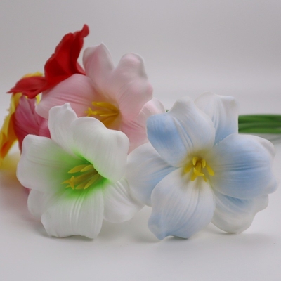 良い価格 シミュレーション 葉のないチューリップ PUタッチ ブローニー 人工花束 単花 ヨーロッパの風の家飾り写真 オンライン