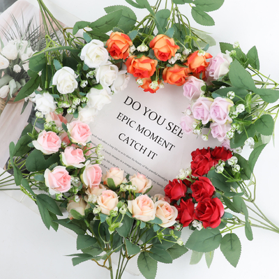 結婚式のシミュレーション,小さなバラ,シミュレーションの花,偽りの花,オーバーサイズの結婚式写真,花束,ホームデスクトップの装飾道具