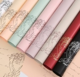 良い価格 フランス ロマンチック 防水 花の花包装紙 オンライン