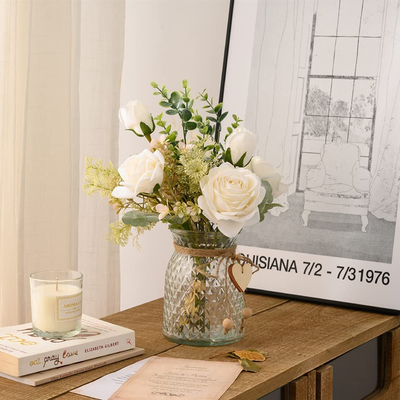 良い価格 Amazon source artificial rose bouquets for living room and home decoration, artificial rose artificial flowers オンライン