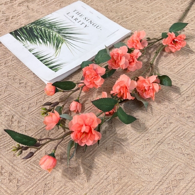 良い価格 2つの枝をシミュレートしたItaluo 山のカメリアの家庭配置,シルク花の芸術,多頭カメリア,結婚式場飾り,床に立つ花 オンライン
