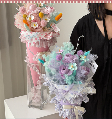 良い価格 母の日&520 折りたたまれた蕾の花束 飾り付け リボン アクセサリー DIY 手作り 梱包材料 オンライン