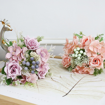 良い価格 模擬花,ベリーコーナー,バラ,リビングルームの装飾,偽りの花束,結婚式用手持ち花,写真道具,メーカー卸売 オンライン