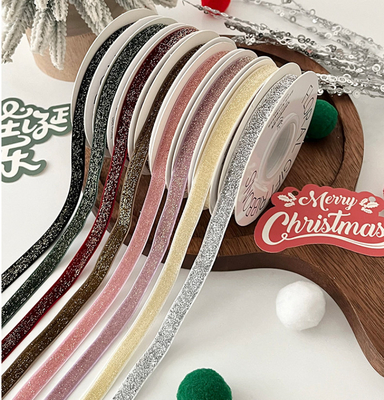 良い価格 クリスマス装飾のための黄色のサテンリボン 洗えるDIY素材 オンライン