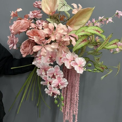 良い価格 豆粉粉,灰ピンク,汚いピンク,偽花,シルク花,結婚式シミュレーション,花のガイド,結婚式場の天井,刺身のボール道具 オンライン