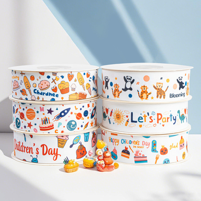 良い価格 DIYクラフト 高強度 子供の日 リボン 誕生日ケーキ 漫画リボン ベーキングギフト ストラップリボン 手のジェスチャー装飾 オンライン