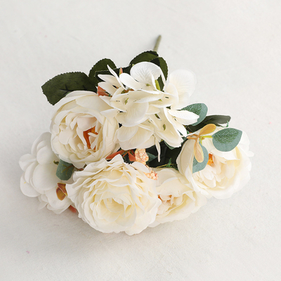 良い価格 シミュレーションヨーロッパ様式 小柄バラ束 偽りの花 居間の家飾り シミュレーション6本のホルテンジア花束 ヒビスカスバラ オンライン