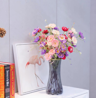 良い価格 軽奢高品位シミュレーションフラワー装飾、ツツジの花、造花、リビングルームダイニングテーブル、バイオミメティックフラワーブーケ装飾、フラワーアレンジメントオーナメント オンライン