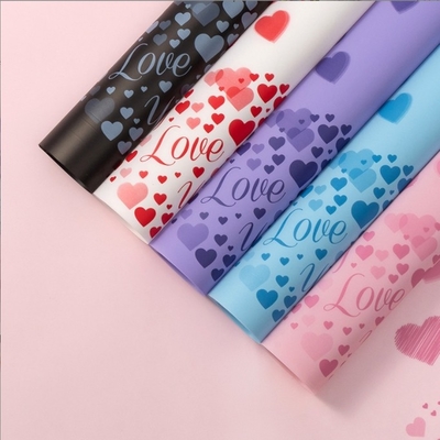 良い価格 厚い防水花店 ギフトボックス 飾り バレンタインデー 花のアート  LOVE の包装紙 マット紙 オンライン