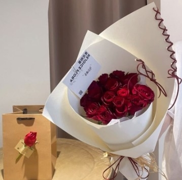 57*57cm クラフト紙 インターネット有名人 バレエスタイル DIY 花柄 フラワーラッピングペーパー