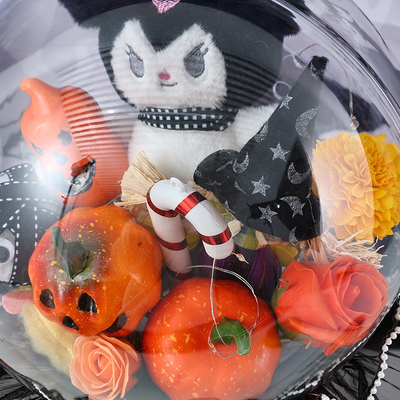 良い価格 国境を越えたハロウィーンの花束 ポポボール プープキンヘアバンド 石けん花束 恋人と親友のための手作りプレゼント オンライン