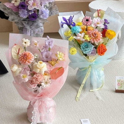 母の日 ファラエノプシスマット花の包装紙, 印刷された防水花束の包装紙, 防水花芸材料, 花屋