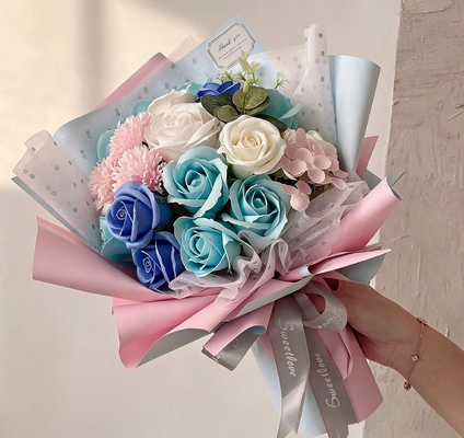 良い価格 石けん花 バレンタインデー 母の日 石けんバラ 花束 シングルカーネーション 石けん花 オンライン