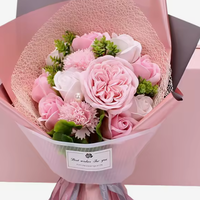 良い価格 石けん 花 母の日 バレンタインデー ギフト ブーケット 手作り ローズ 石けん 乾燥 花 ギフト ボックス オンライン