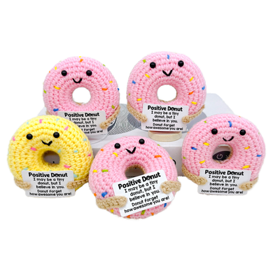 良い価格 Handmade Donut Crochet Plush, Eco-Friendly Textile & Fabric Emotional Support Gift オンライン