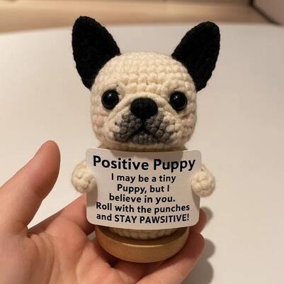 良い価格 Handmade Positive Crochet Puppy Soft Plush Anime Keychain Doll with Cotton Filling Weighted for Home Baby or Birthday Gift オンライン