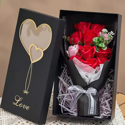 良い価格 11 頭 人工バラ 石けん 花束 母の日 バレンタインデー & クリスマス ギフト ギフトボックス オンライン