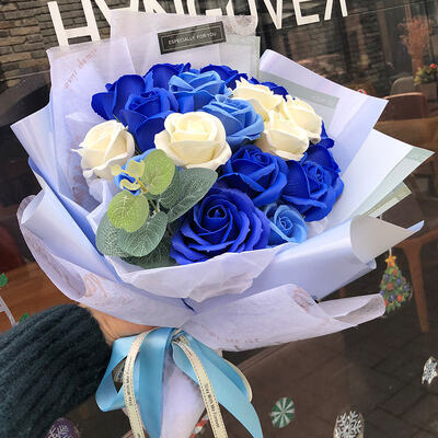 良い価格 美しく実用的な贈り物 再利用可能な結婚式花束 花 家庭装飾 人工石けん ローズ 花束 プレゼント バレンタインデー オンライン