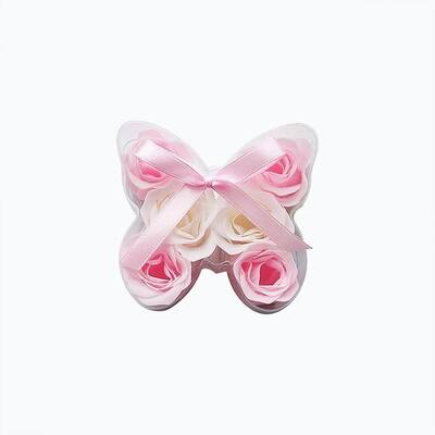 良い価格 オーダーメイド 香り バターフライ ピンクの花 バスタイム 石けん 果物 材料 結婚式 バレンタイン ロマンチック ギフト 石けん オンライン