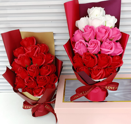 良い価格 ローズ ソープ 花束 ギフトボックス メッセージカード 母の日 女性 バレンタイン 日 結婚記念日 オンライン