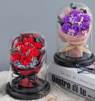 良い価格 バレンタインデー 石けん 花 ローズ ギフト プレゼント 銀河 人工 花 ギフト 石けん 花 花束 グラス グローブ オンライン