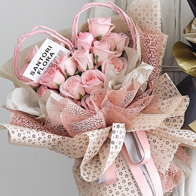 良い価格 50cm*5Y花の花束のプラスチック ラッパー ポリエステル クリスマスの装飾的な網ロール オンライン
