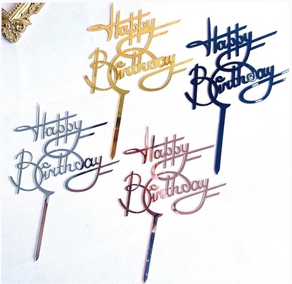 良い価格 創造的なアクリルの垂直誕生日おめでとうのケーキの上層の誕生日おめでとうのカップケーキの上層 オンライン
