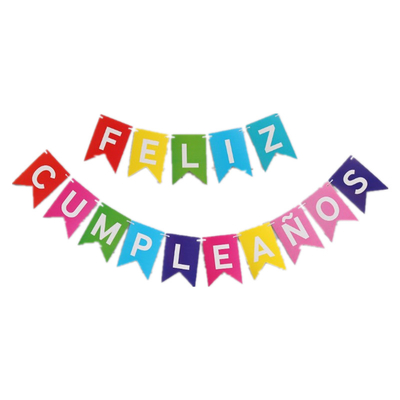 良い価格 印刷されたFeliz Cumpleanos党装飾項目花輪のFishtailつばめによって後につかれる旗 オンライン